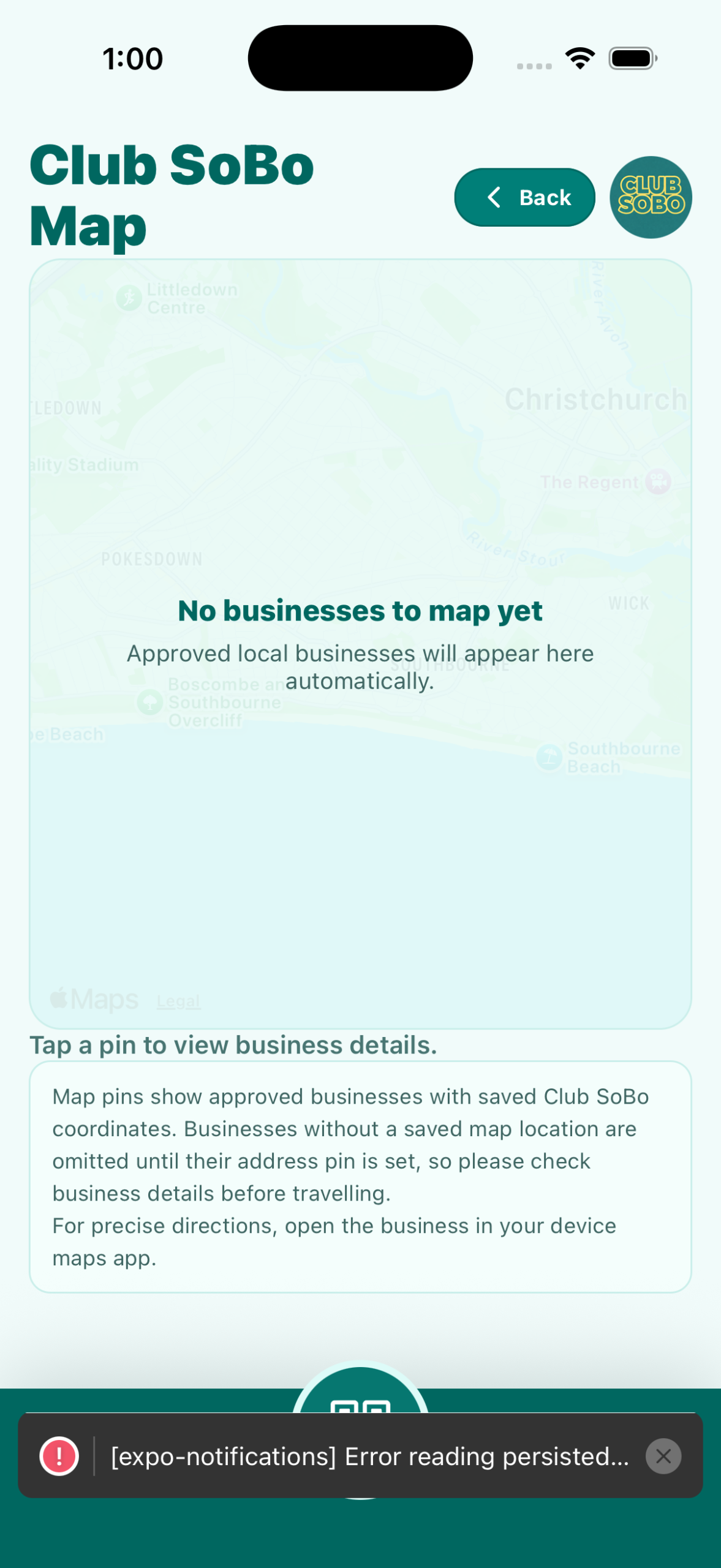 Club SOBO map of nearby places
